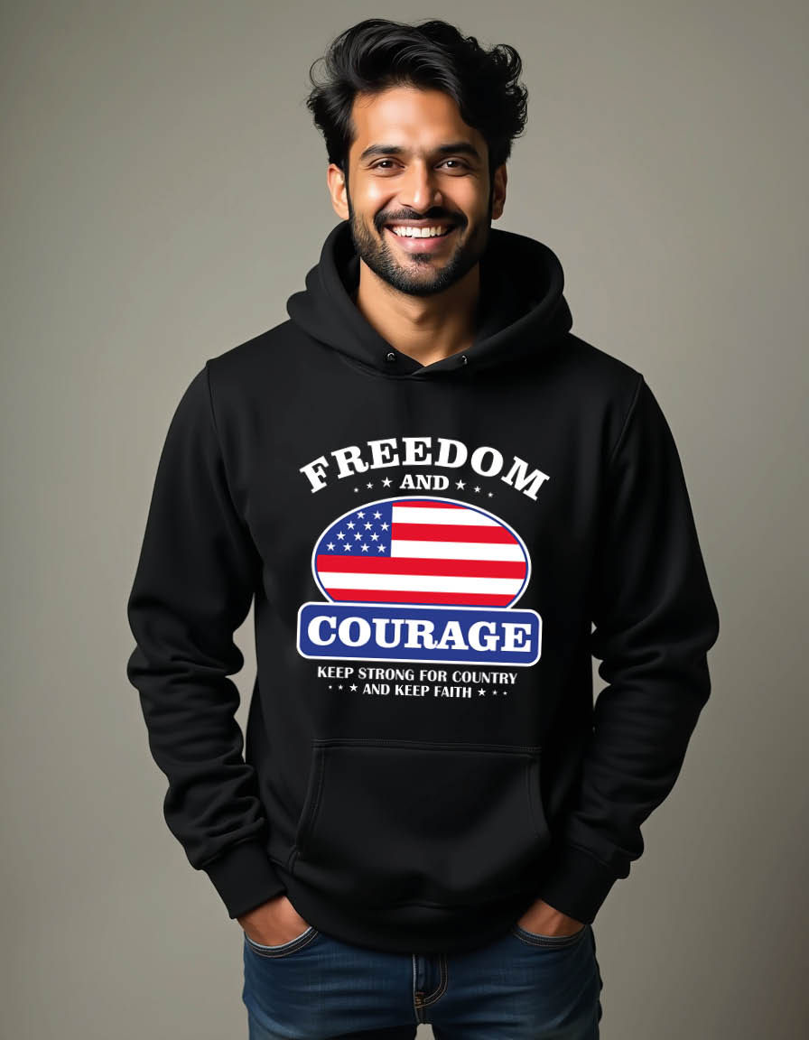 freeedom and courage Limited Edition Men’s Streetwear Hoodie – Urban Streetwear