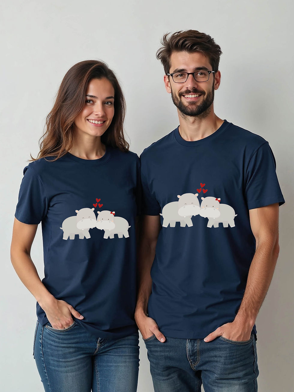 Thumbnail: Stylish Cartoon Couple Matching Tee Lovers Edition – Shop Now
