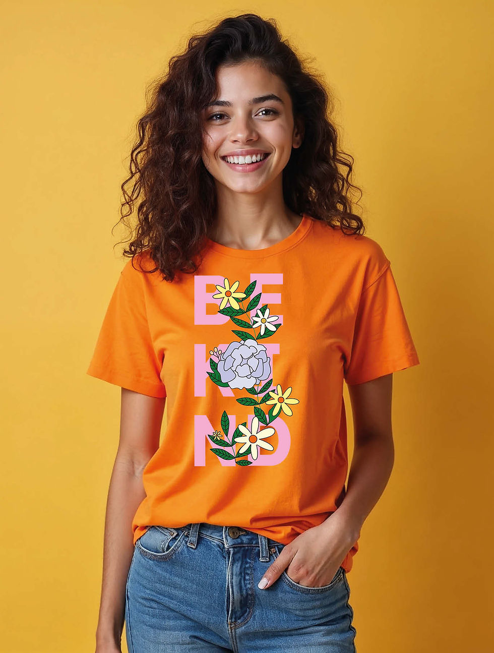 Thumbnail: be kind Modern Women’s Printed Graphic T-Shirt – Limited Stock