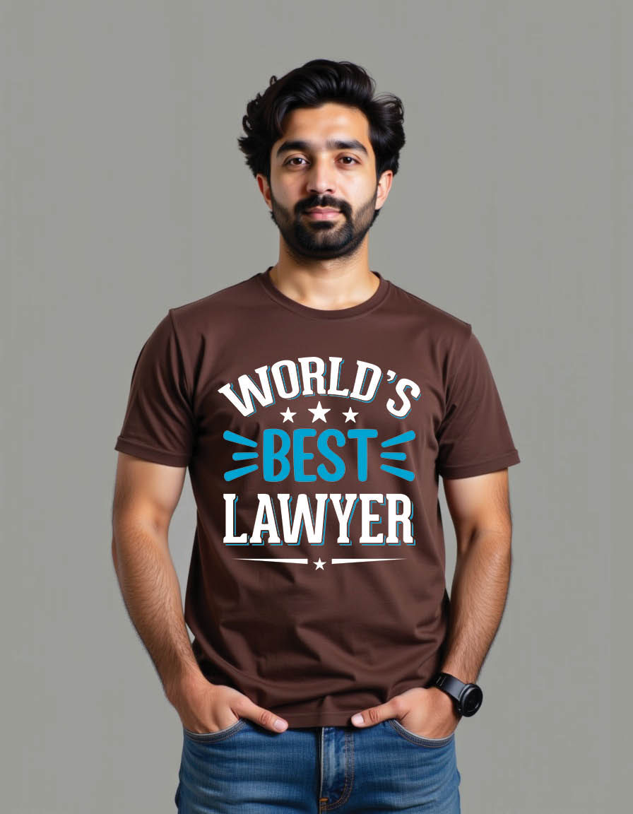 Thumbnail: worlds best lawyer quotes poster mens printed graphic t shirt