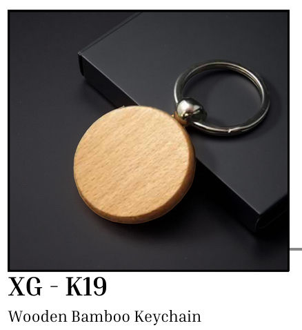 wooden bamboo keychain