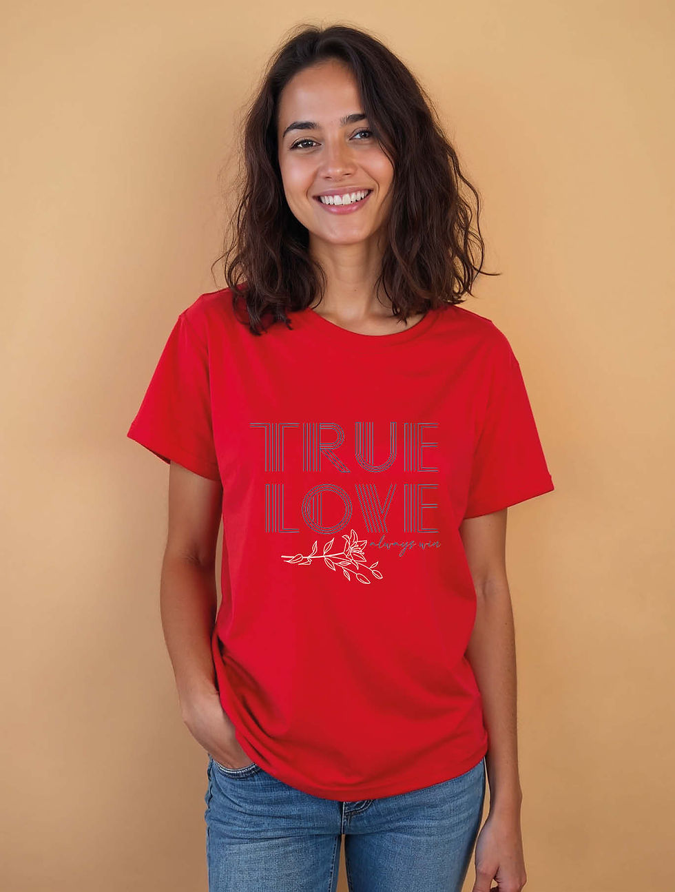 Thumbnail: true love Classic Women’s Stylish Typography T-Shirt – Fast Delivery
