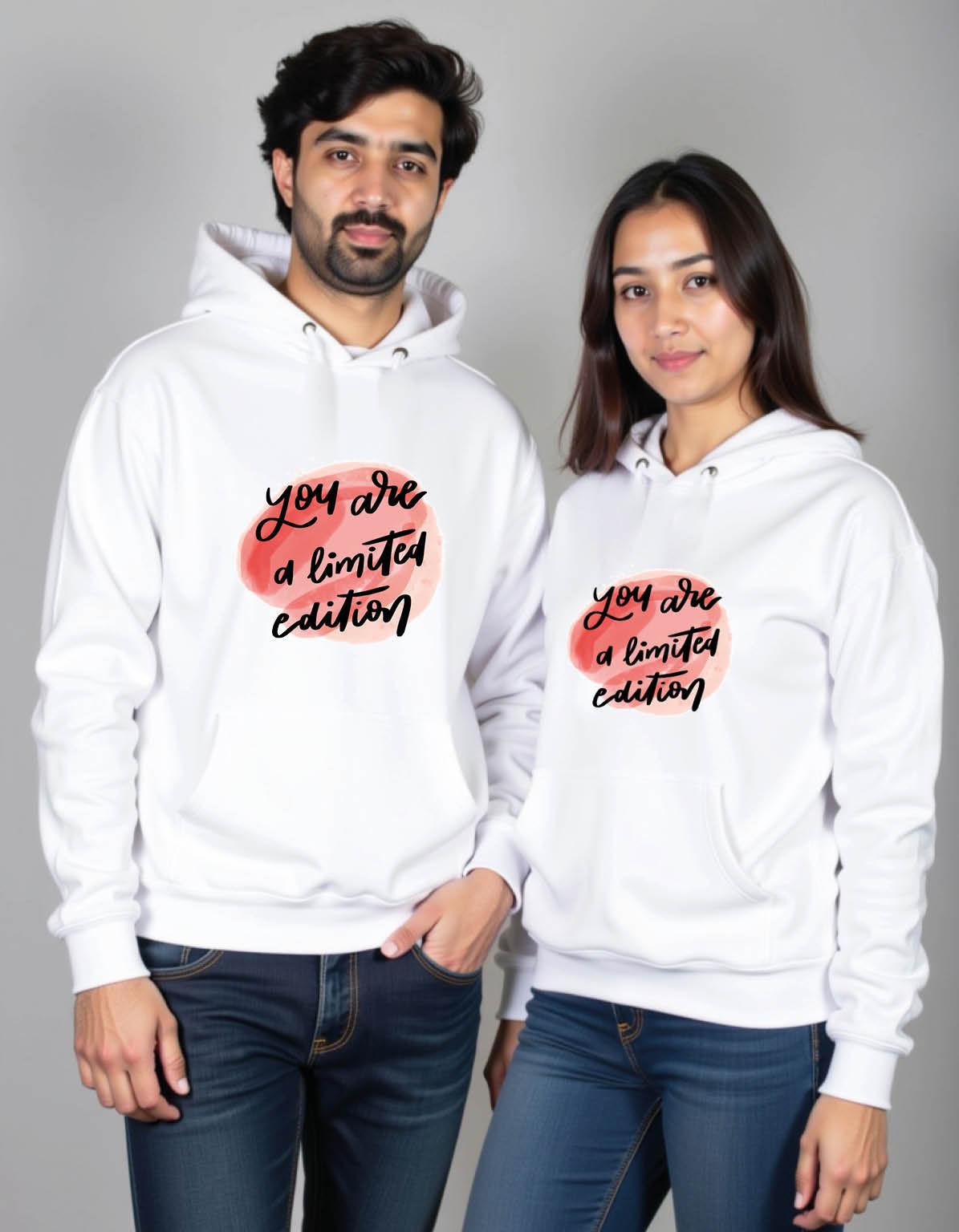 you are a limited edition Trendy Printed Graphic Couple Hoodies