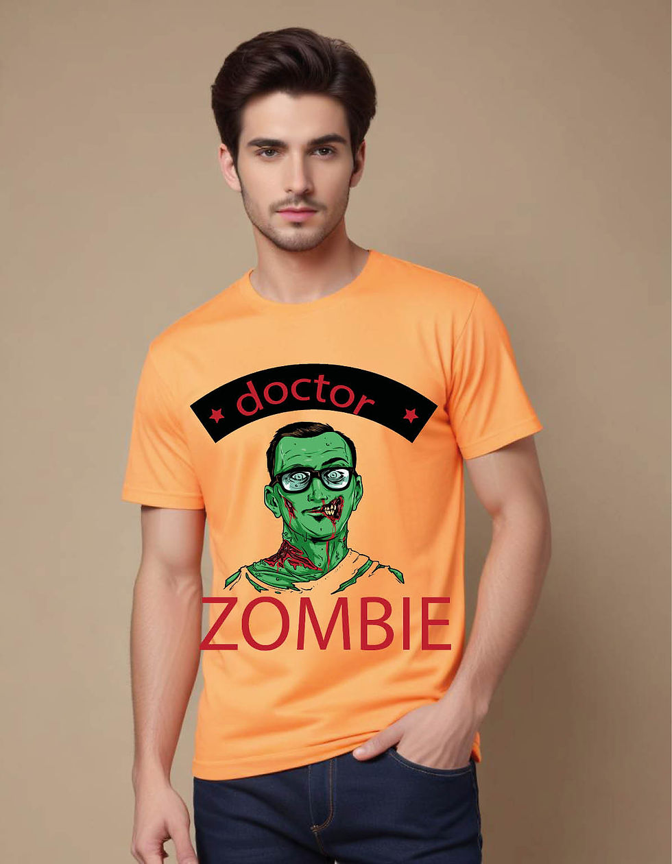 Thumbnail: doctor zombie mens printed graphic t shirt