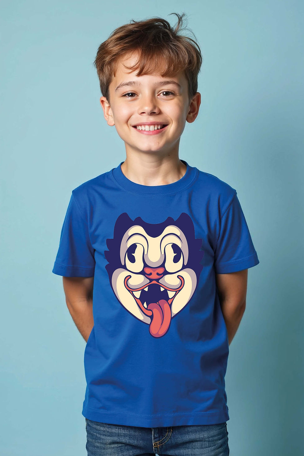 Classic Rubber Hose Cartoon Cat/Feline with Tongue Out Tee Comfortable Trendy