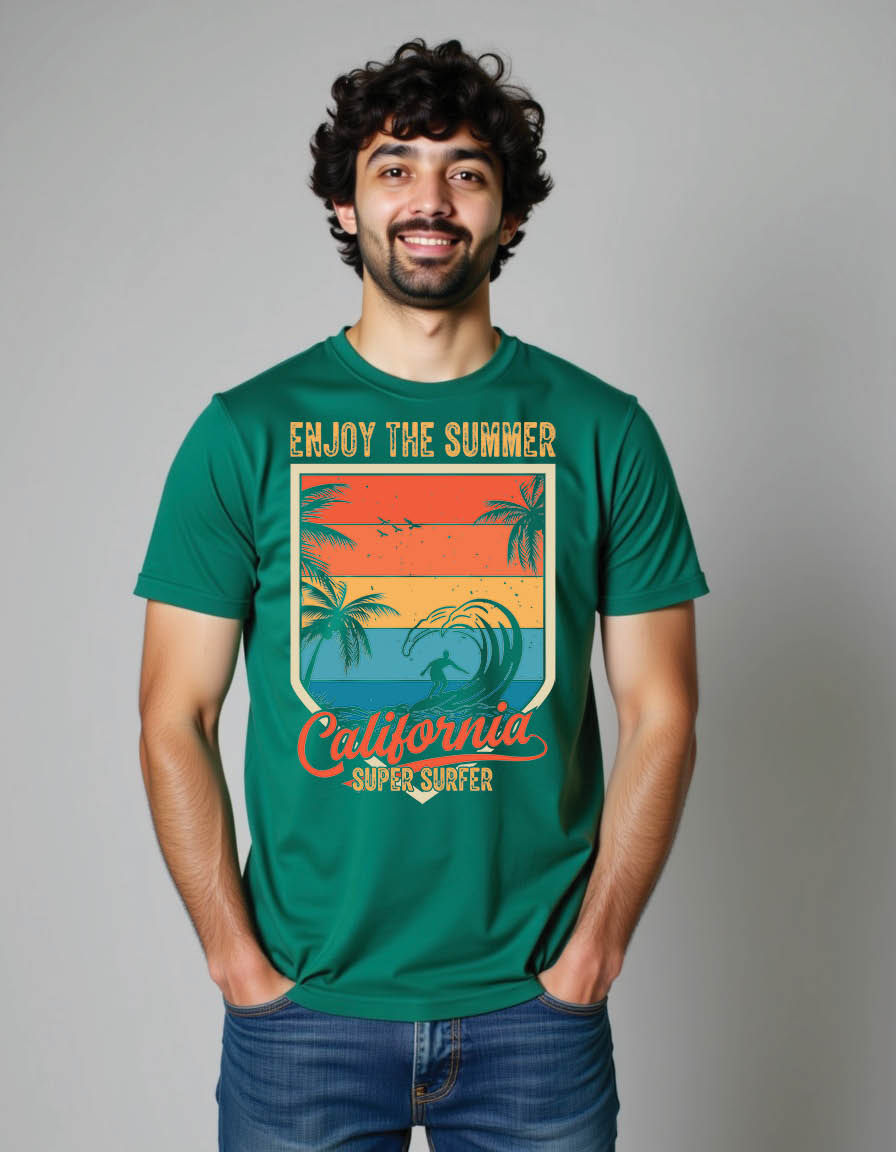 enjoy summer california super surfer summer beach mens printed graphic t shirt