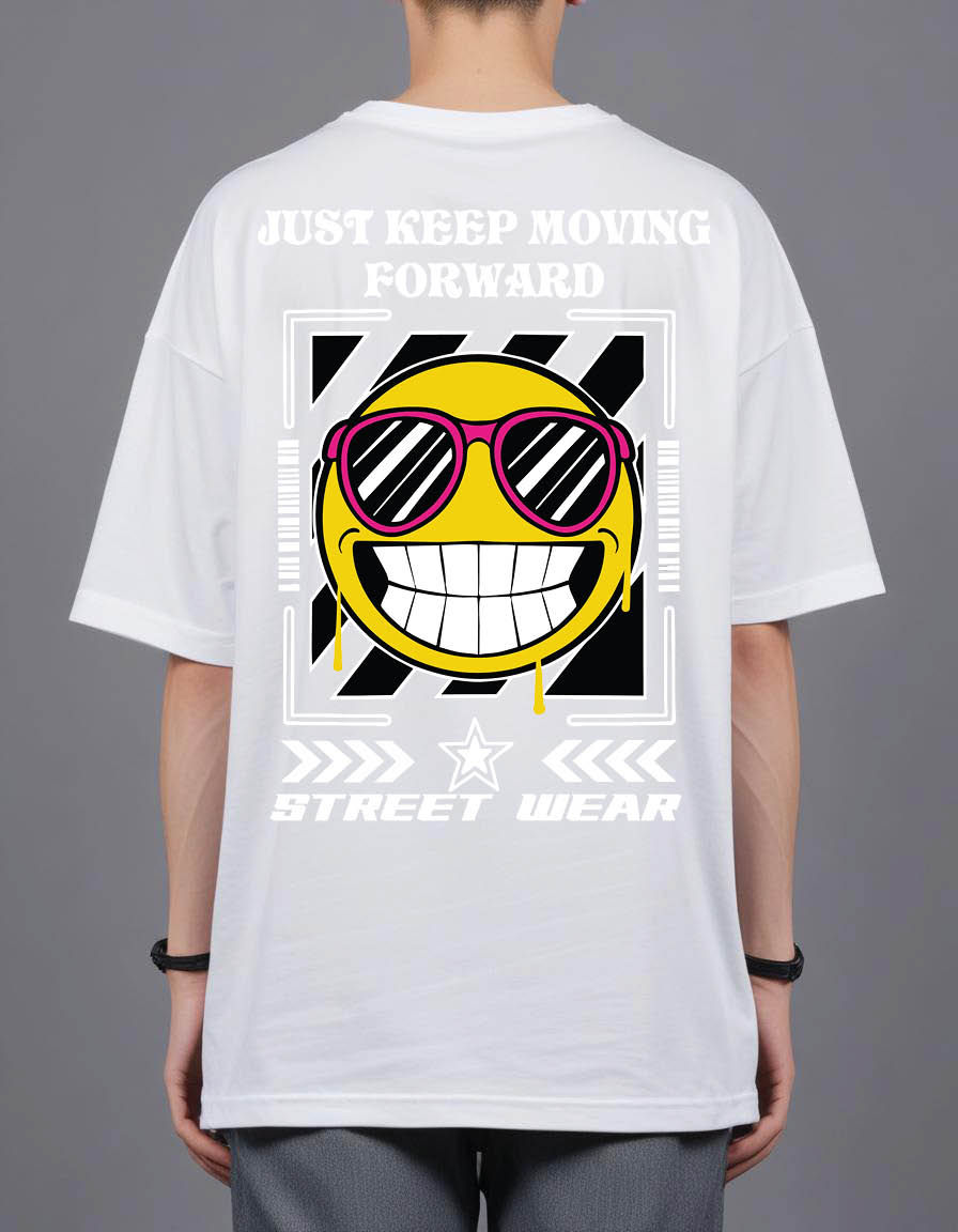 Thumbnail: cool emoticon street wear Oversized Printed t shirt