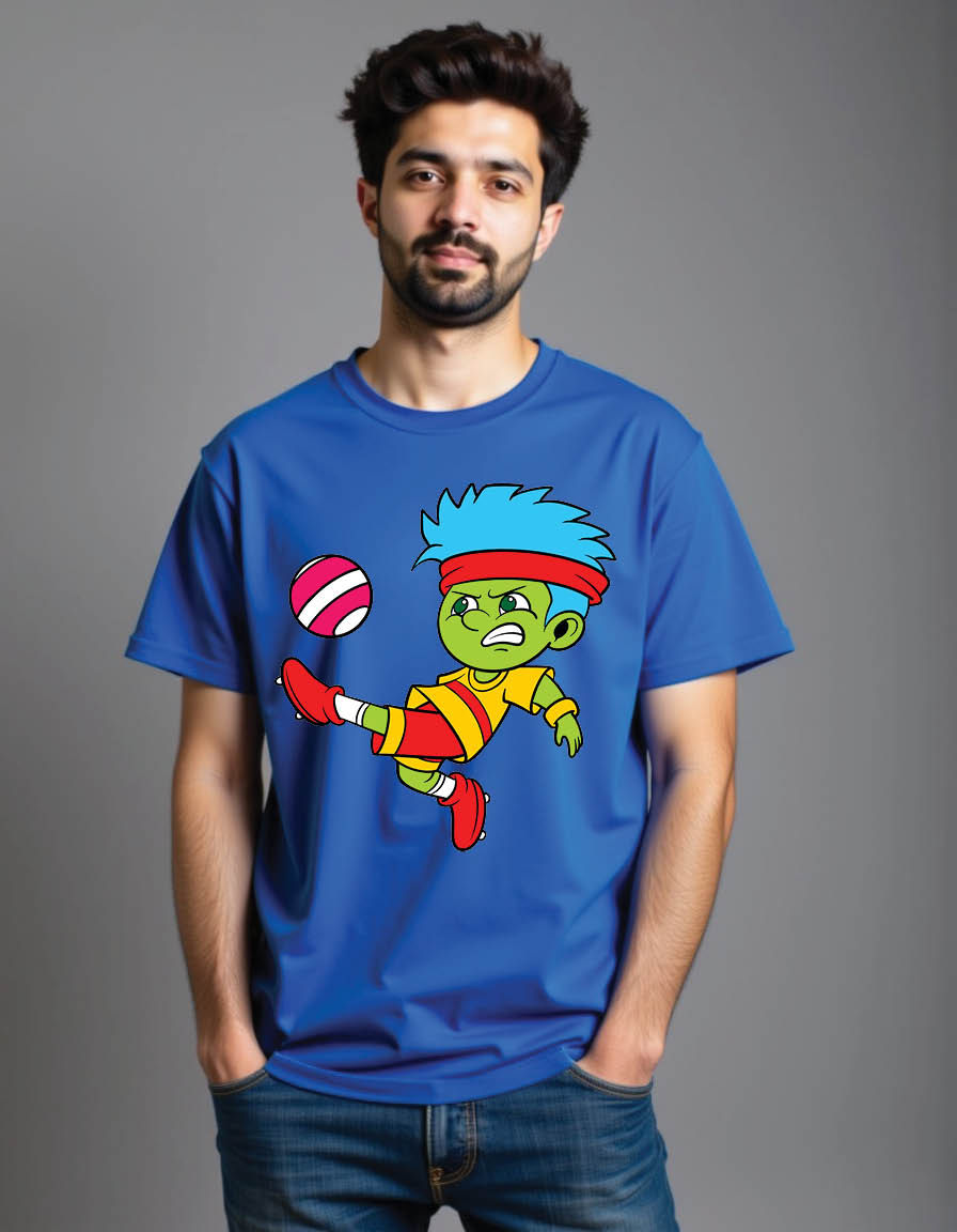 Thumbnail: football kids hand drawn style mens printed graphic t shirt