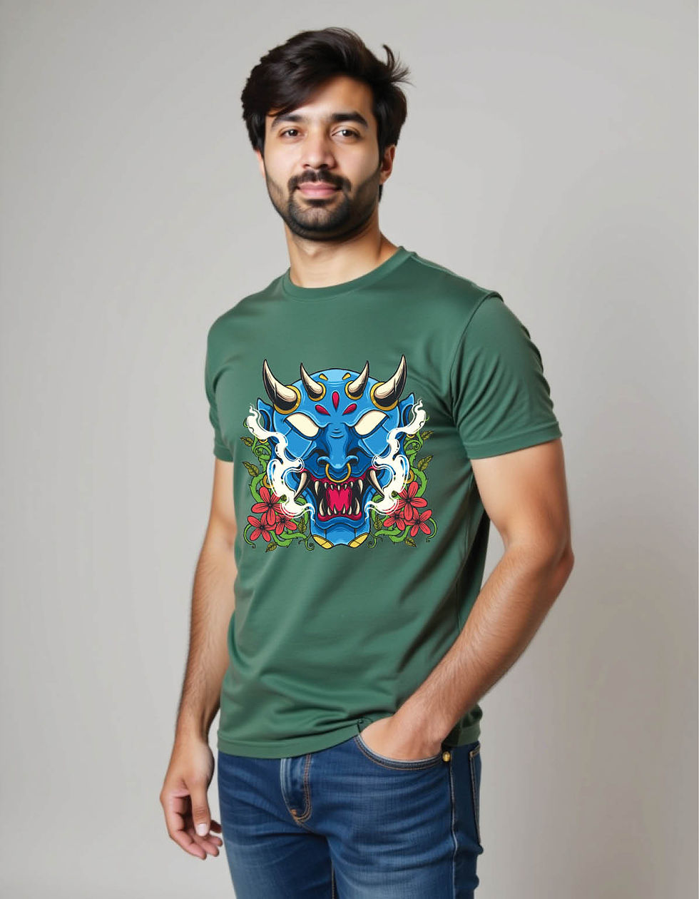 Thumbnail: blue mask mens printed graphic t shirts