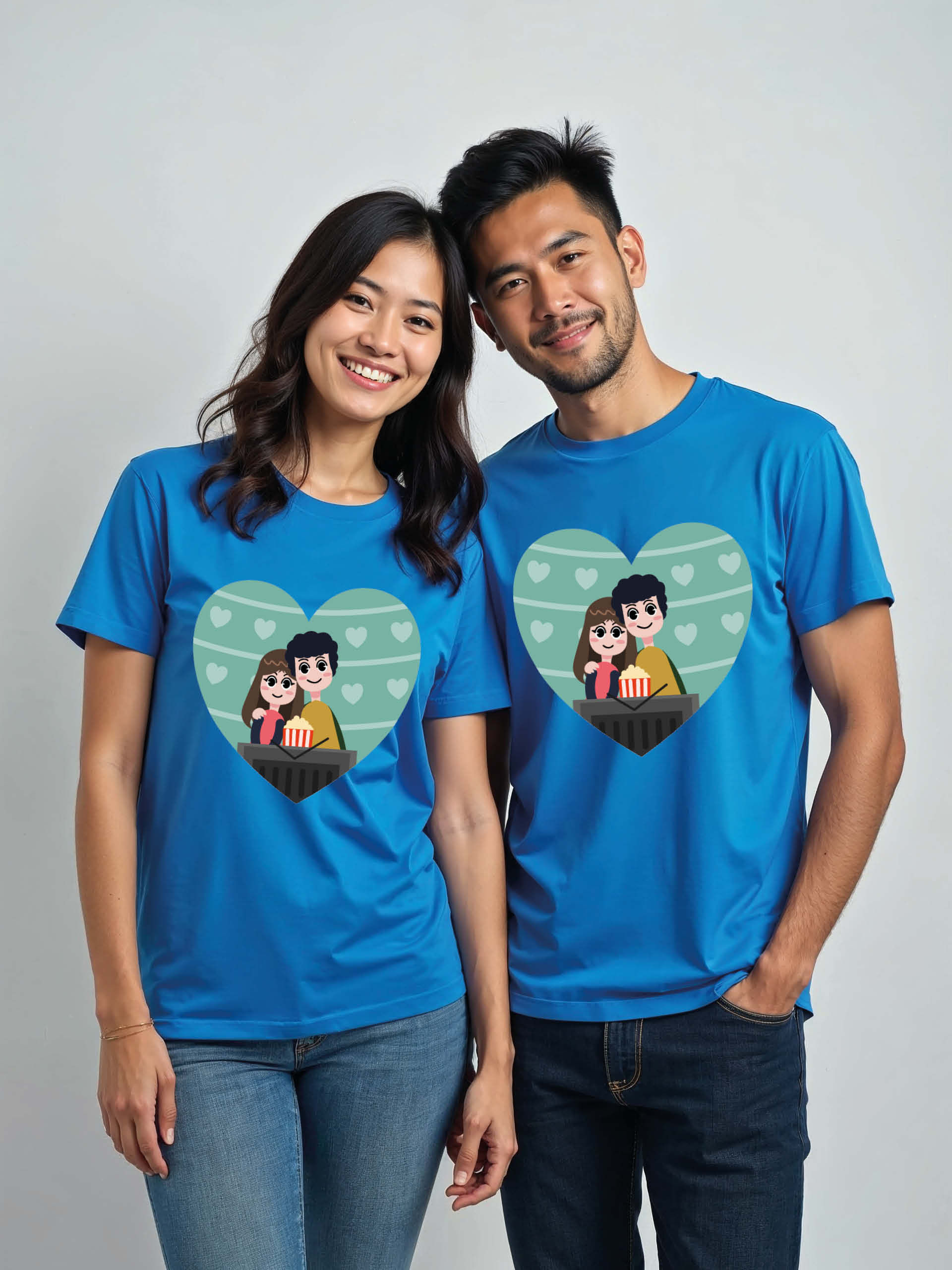 Couple Goals Cartoon Couple Matching Tee Lovers Edition – Fast Delivery