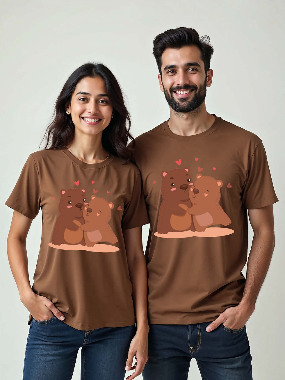 Thumbnail: Valentine’s Cartoon Couple Matching Tee Lovers Edition – Fast Delivery