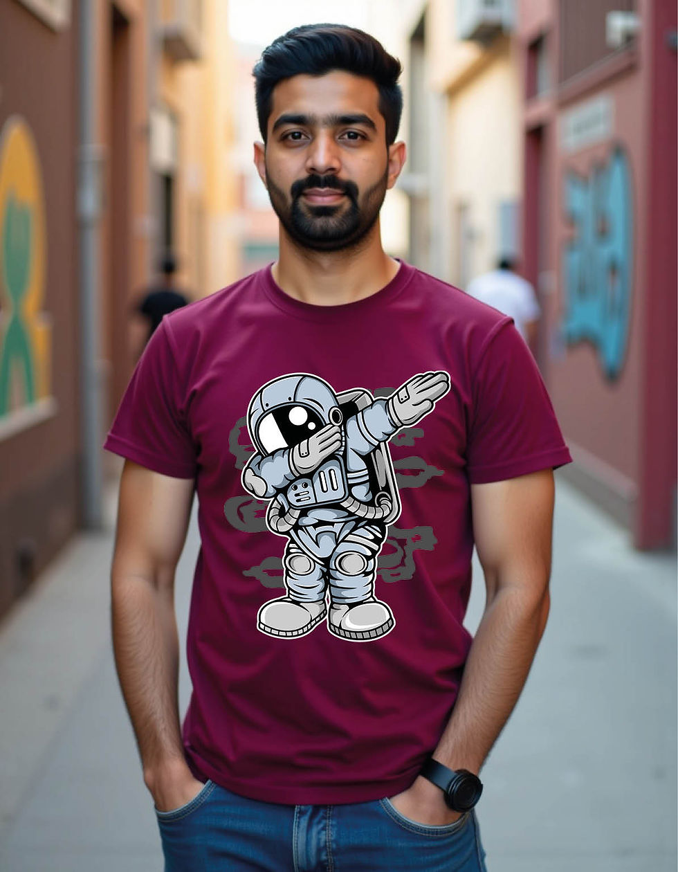 astronaut dab mens printed graphic t shirt