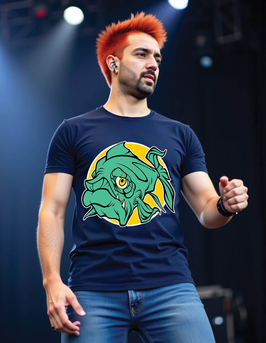 fish mens printed graphic t shirt