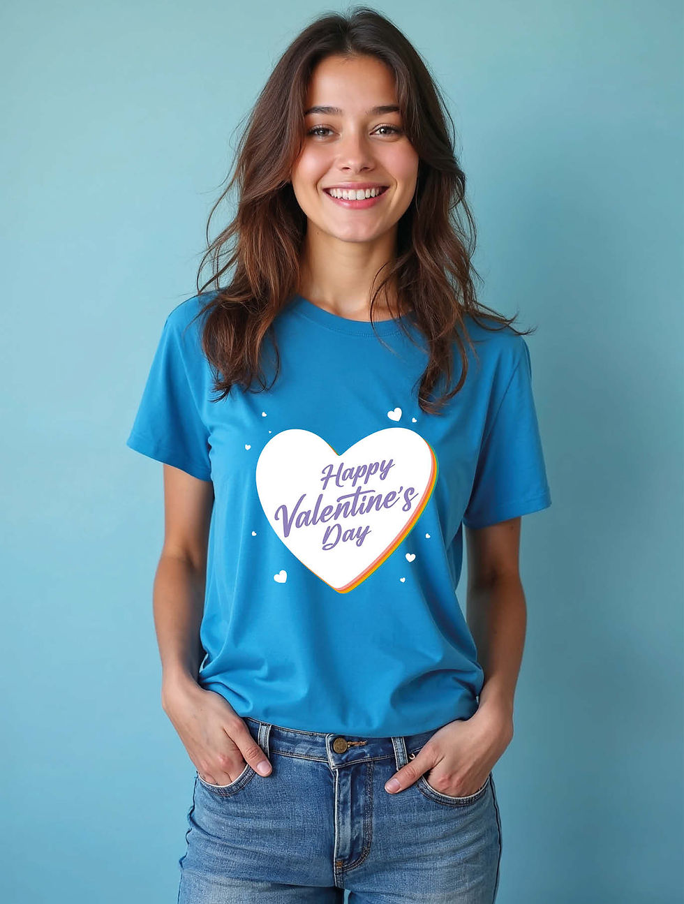 Thumbnail: happy valentine's day Classic Women’s Typography T-Shirt – Sale