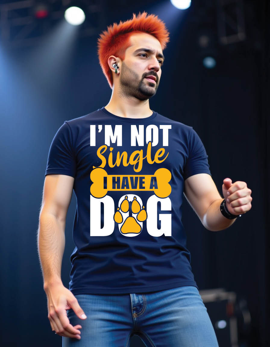 Thumbnail: im single i have dog mens printed graphic t shirt