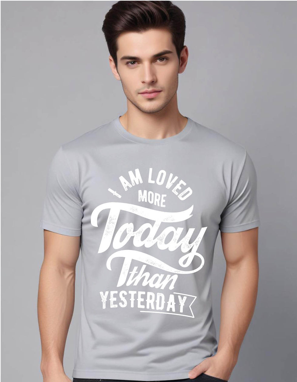 Thumbnail: i am loved more than yesterday mens printed graphic t shirt