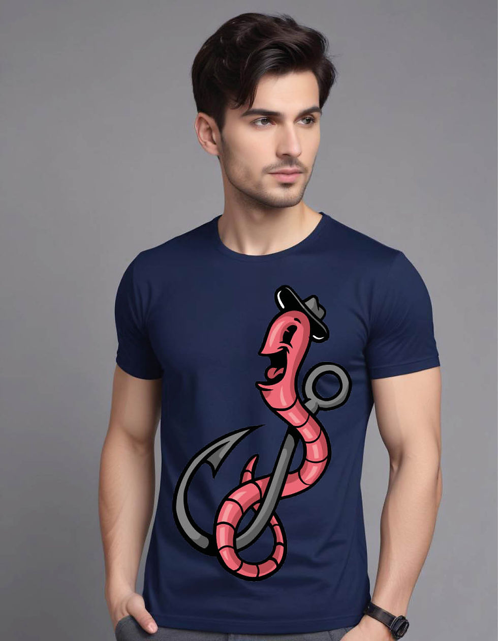 Thumbnail: fishing equipment mens printed graphic t shirt