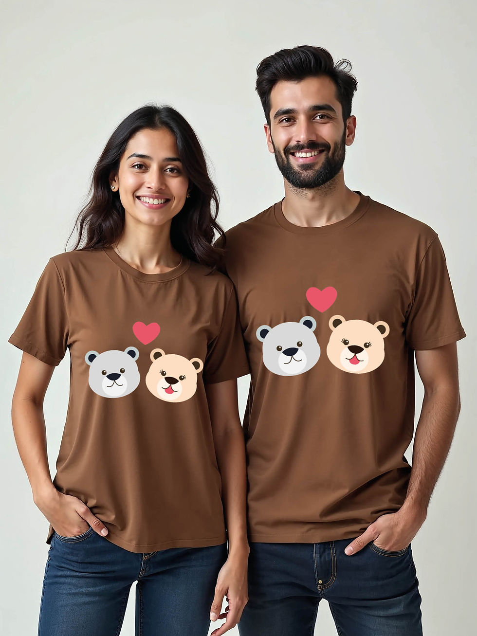 Cute Cartoon Couple Matching Tee Lovers Edition – Fast Delivery
