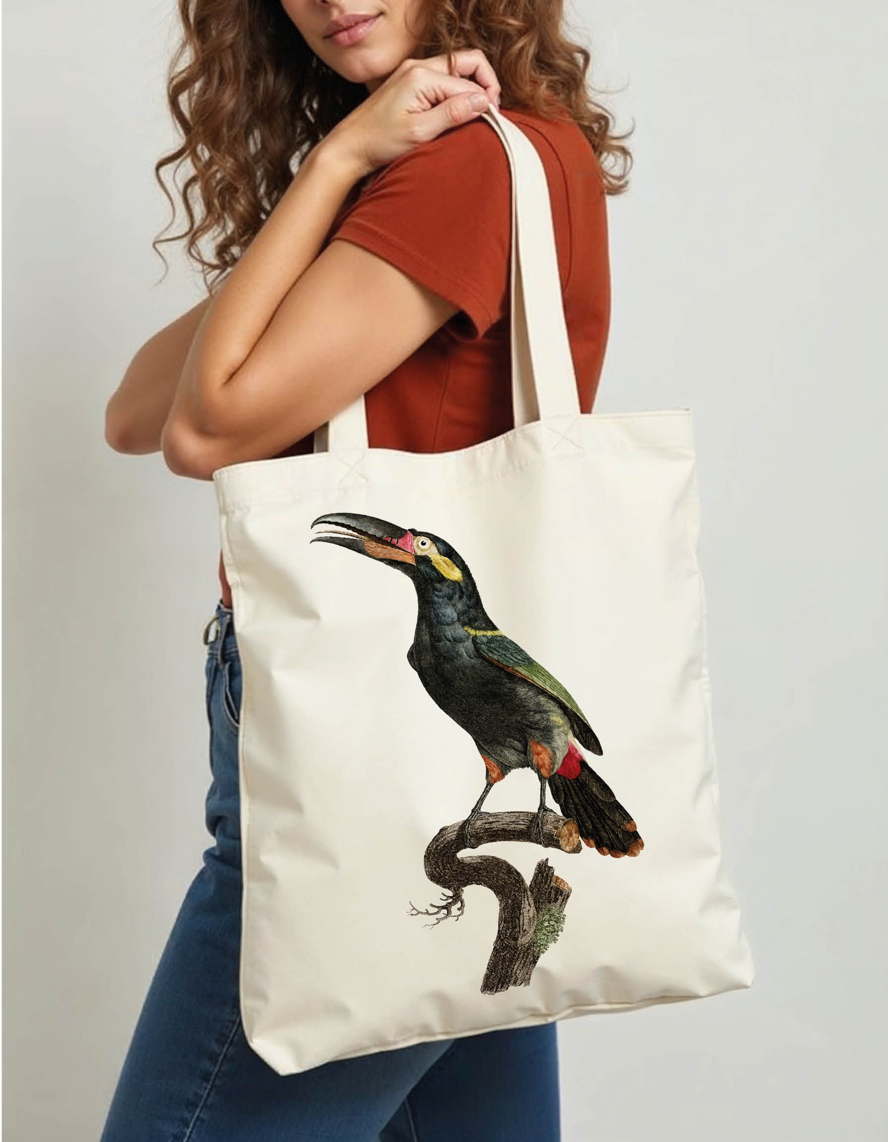 Nature Inspired Tote Printed Bag – Trendy Canvas Fashion Bag Eco-Friendly Choice