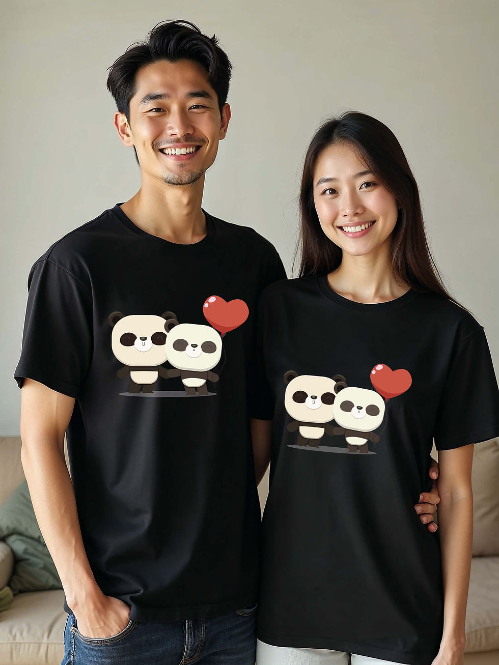 Thumbnail: Cute Animal Couple Matching Tee Lovers Edition – Shop Now