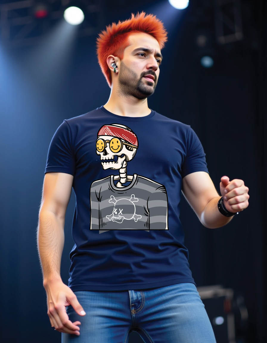 Thumbnail: vintage skull mens printed graphic t shirts