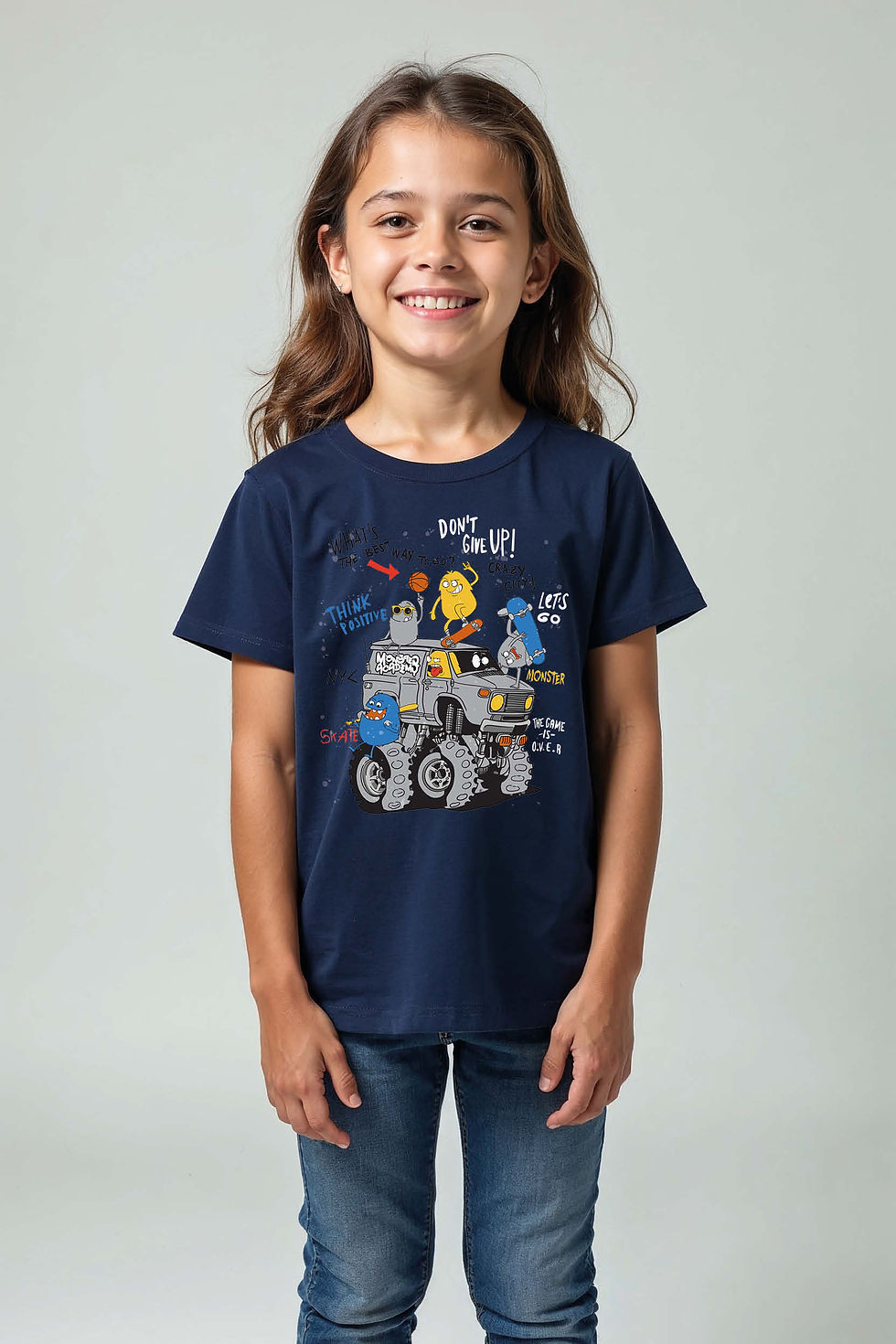 Thumbnail: Dnt Get Up  Comfortable Kids Printed T-Shirt – Quote Print Design for Boys