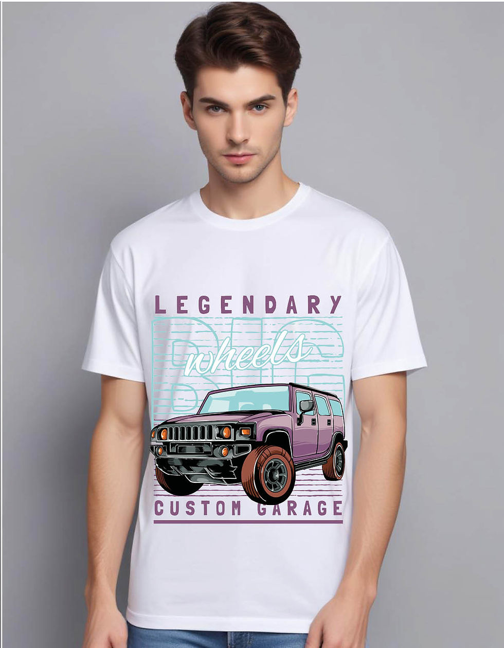Thumbnail: big wheels mens printed graphic t shirt