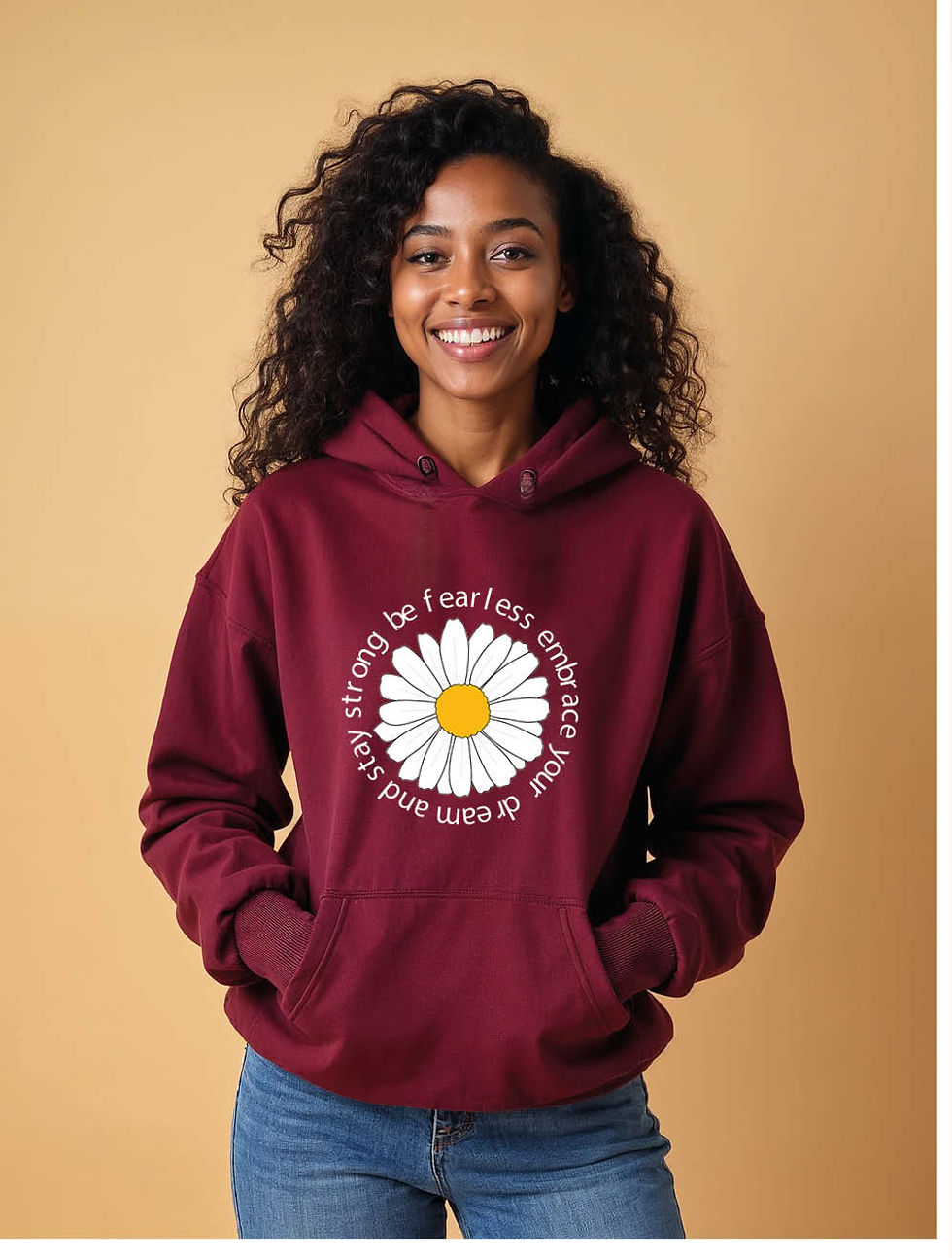 stay strong be fearless embrace your dream Stylish Women’s Printed hoodies