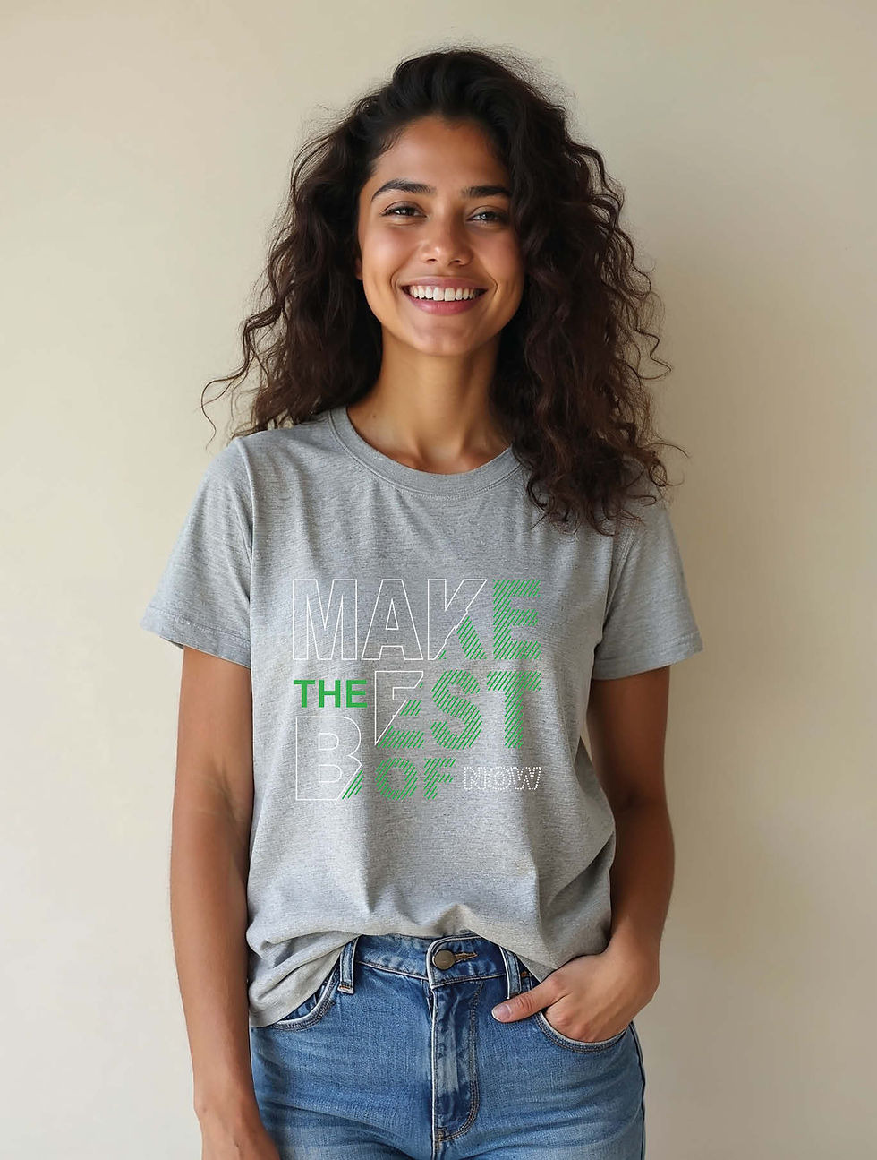 Thumbnail: make the best of now Trendy Women’s Typography T-Shirt – Hot Deal