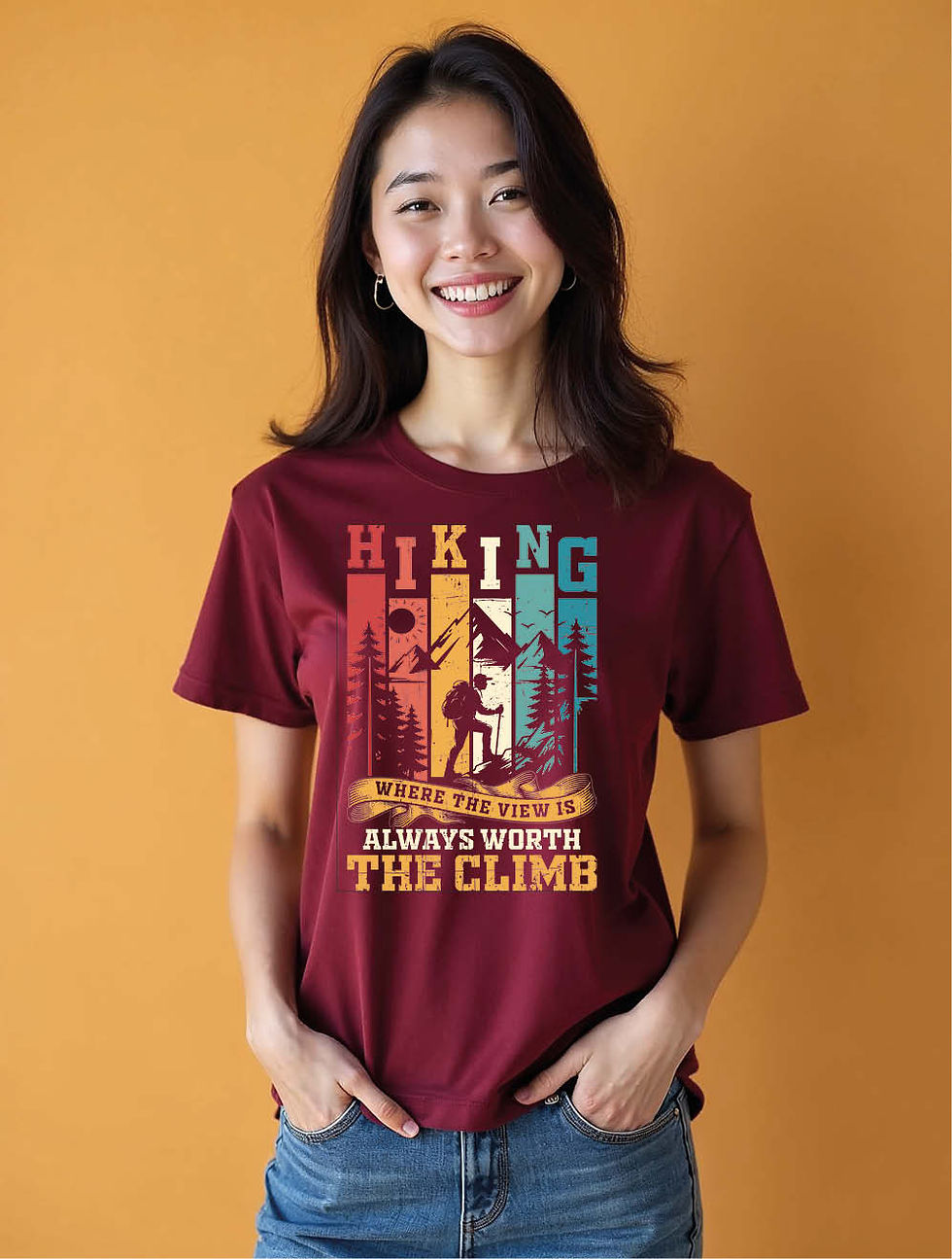 Thumbnail: hiking where the view is always worth the climb Casual Women’s Streetwear Tees