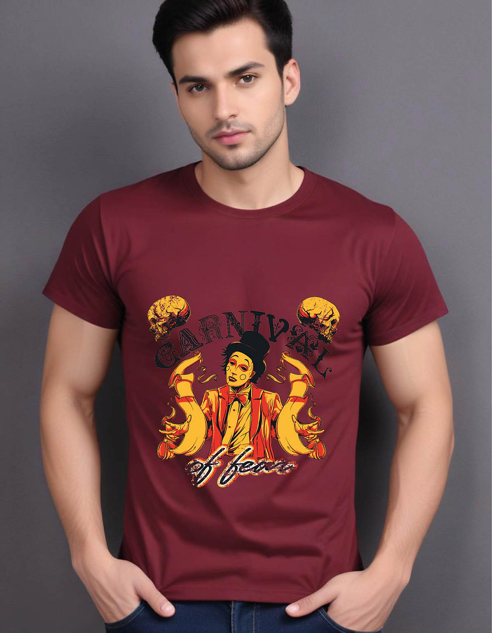 Thumbnail: carnival fear mens printed graphic t shirt