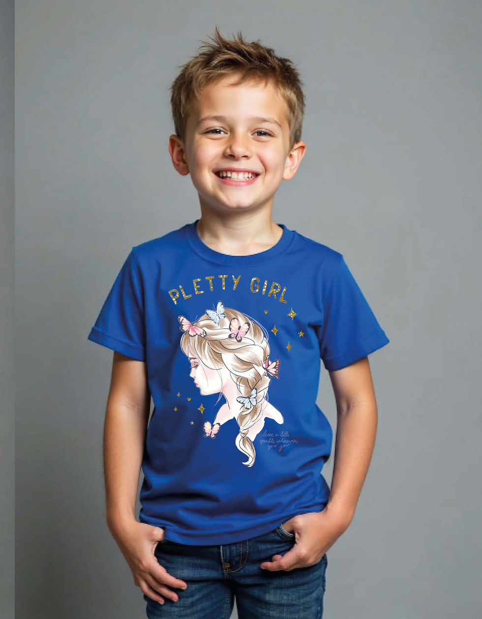 Thumbnail: Pletty Girl Printed T-Shirt for All Age