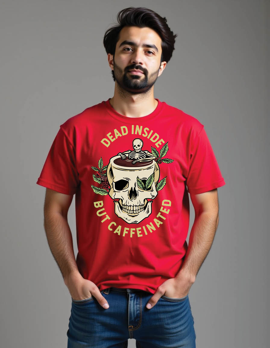 Thumbnail: skull looks like its bathing skull head as cup mens printed graphic t shirts