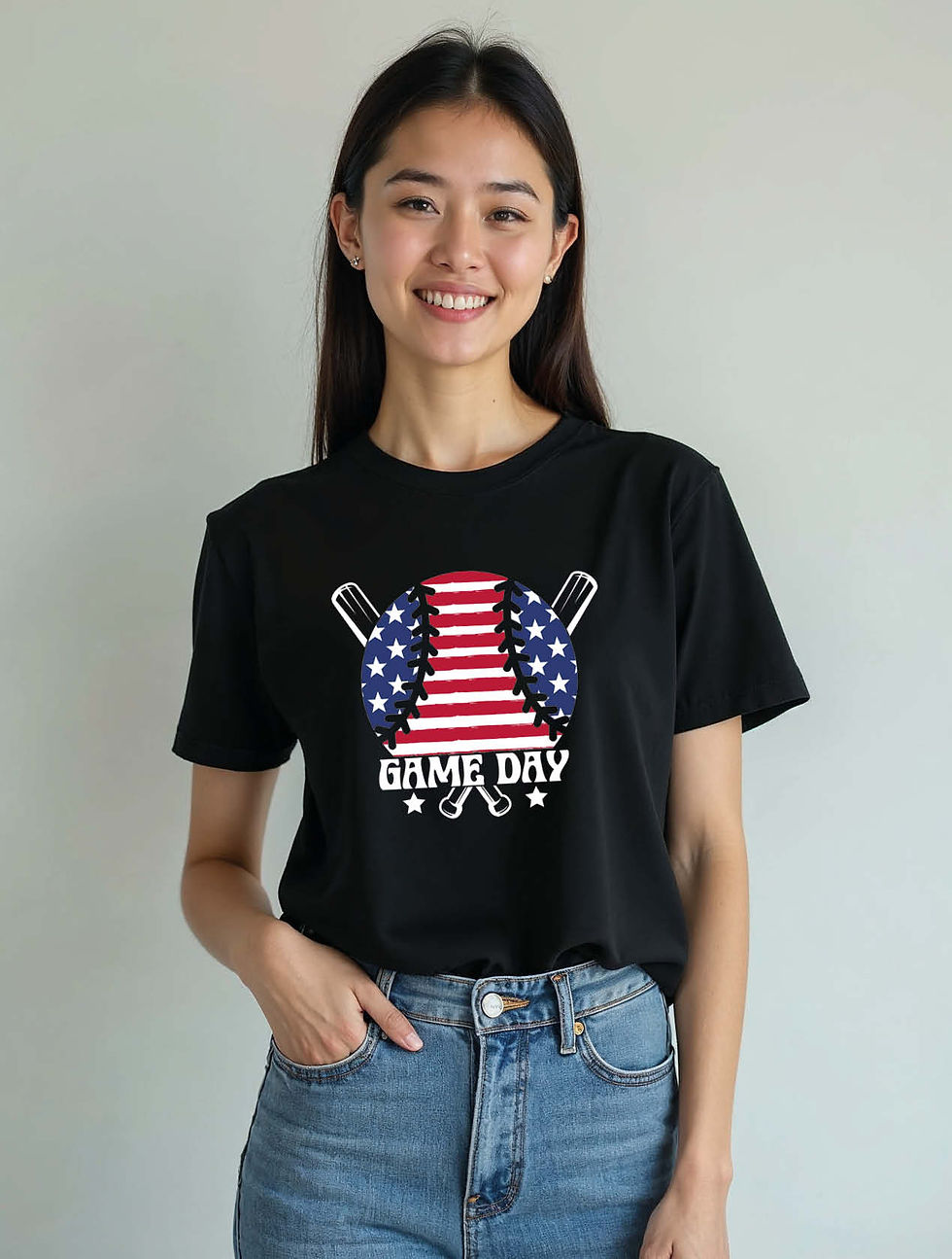 Thumbnail: game day Classic Women’s Printed Graphic Streetwear T-Shirt – Limited Stock