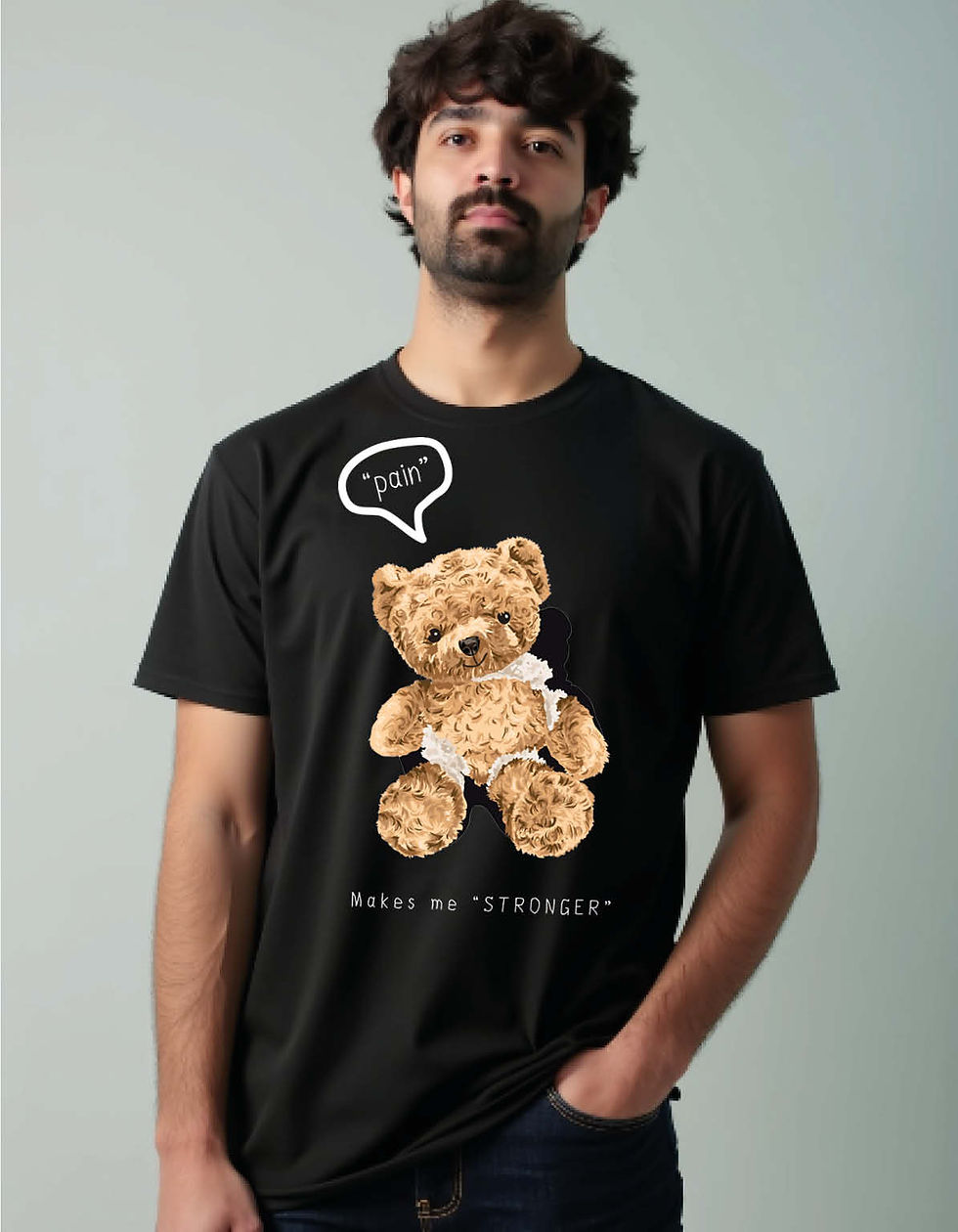 A Strong Pain Inside Printed T-Shirt for All ages