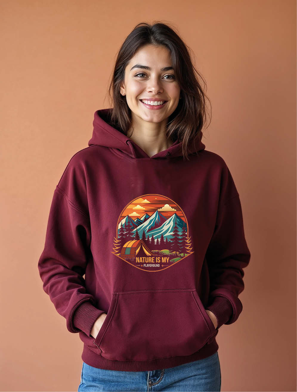 nature is my playground Woman's Printed Graphic Stylish Hoodies