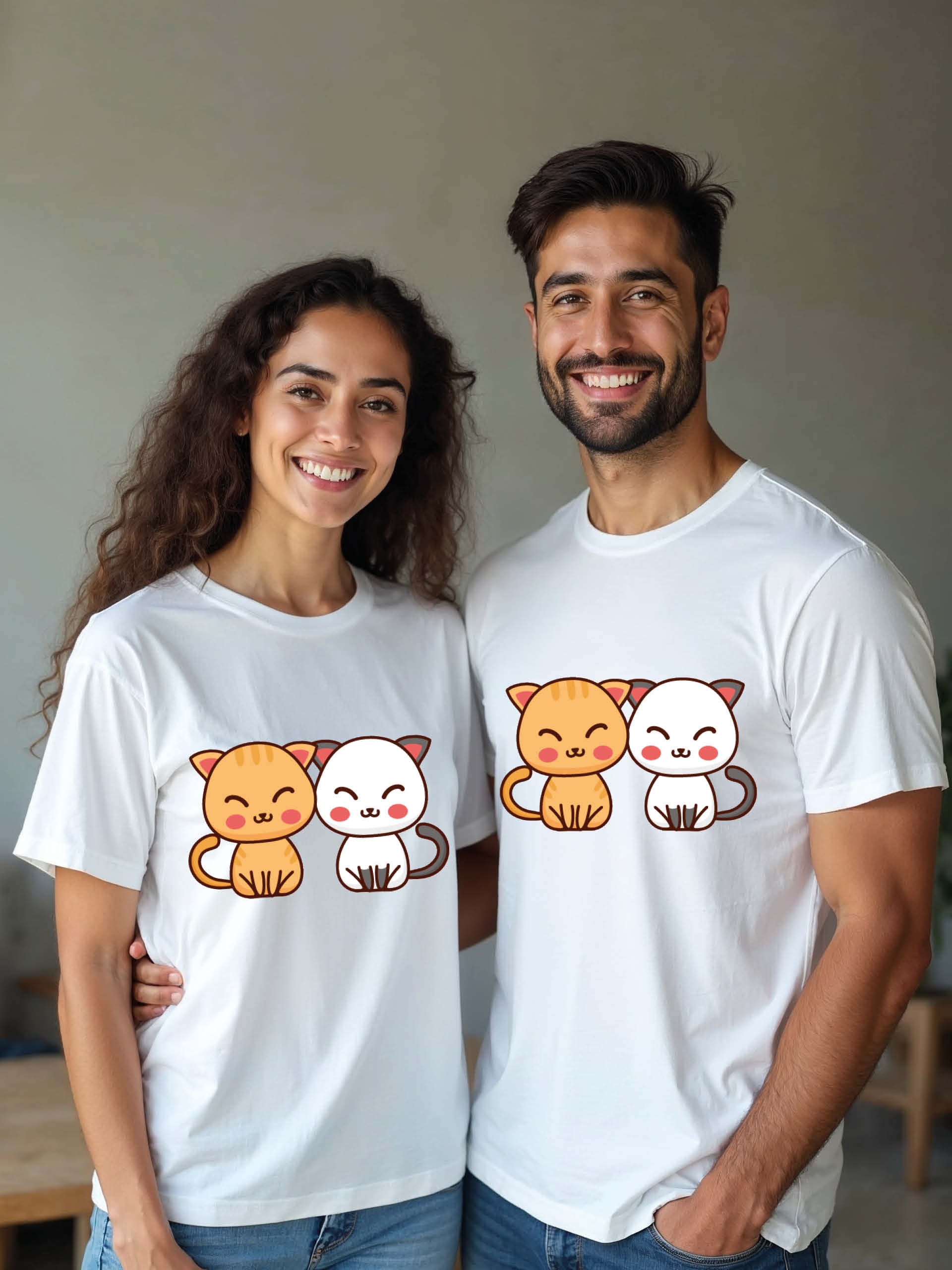 Romantic Cartoon Couple T-Shirt Lovers Edition – Discount Offer