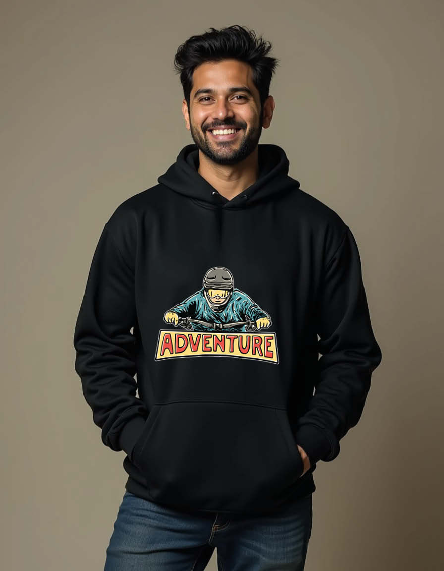 Thumbnail: Its advanture time Unisex Graphic Printed Hoodie
