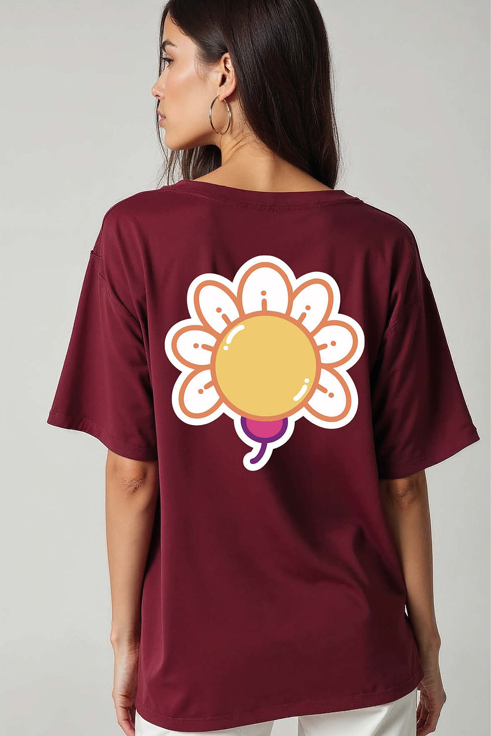 Flower Premium Unisex Oversized Drop Shoulder Tees For Men & Women