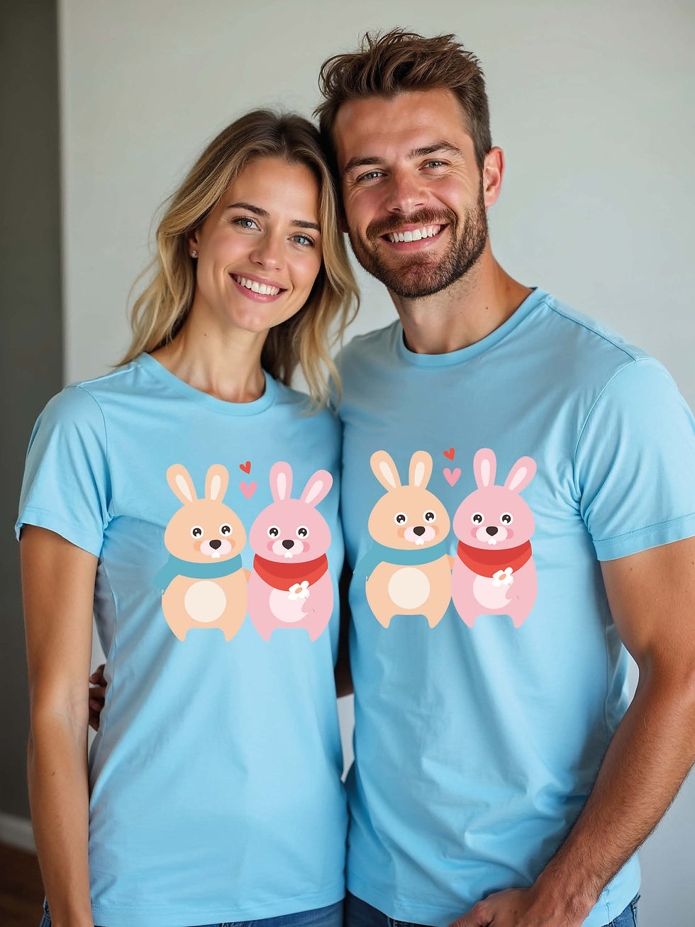 Thumbnail: Cute Animal Couple Matching Tee Lovers Edition – Shop Now