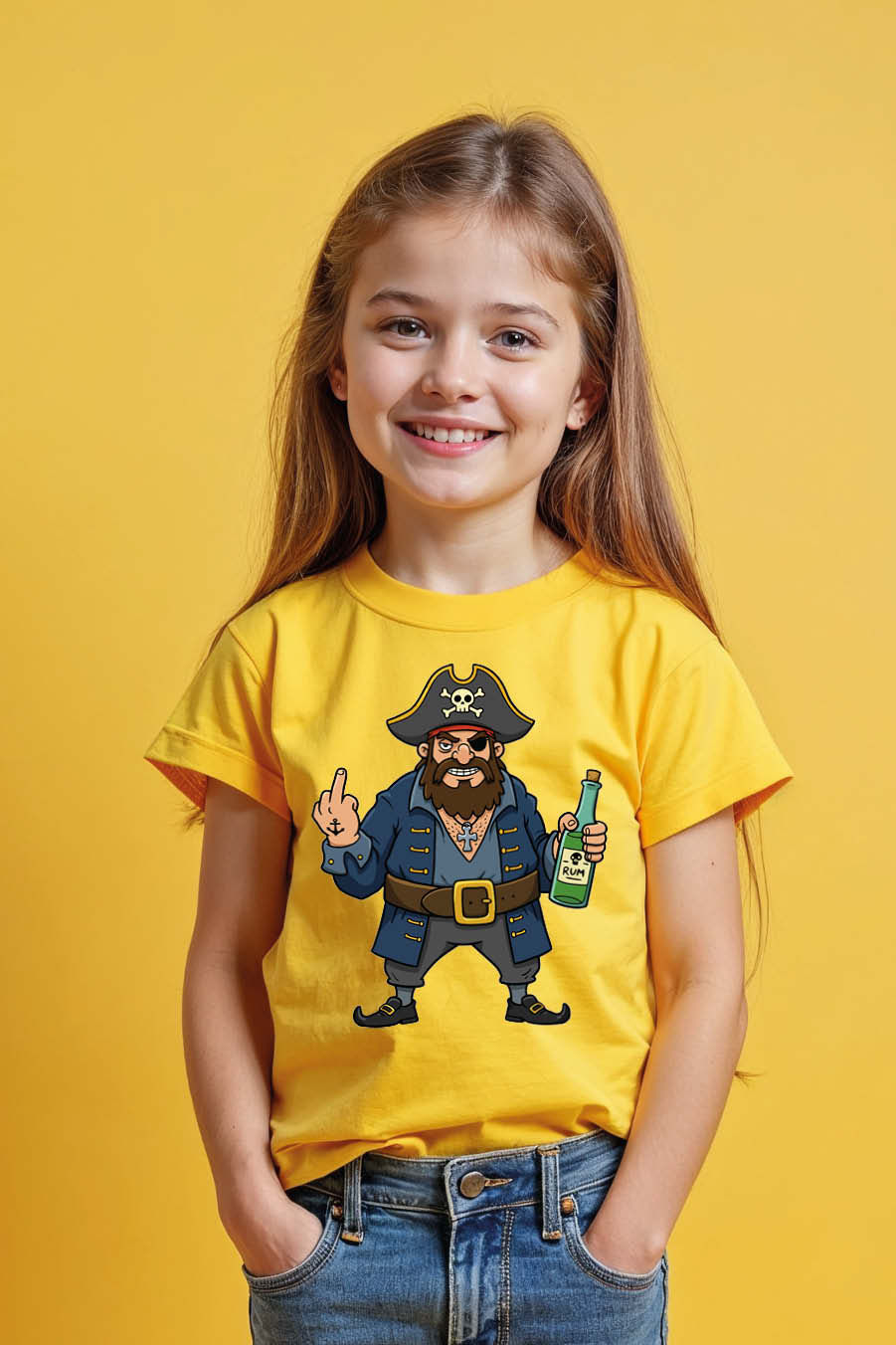 Thumbnail: Salty Pirate Trendy Printed T-Shirt for Boys & Girls – Animal Print