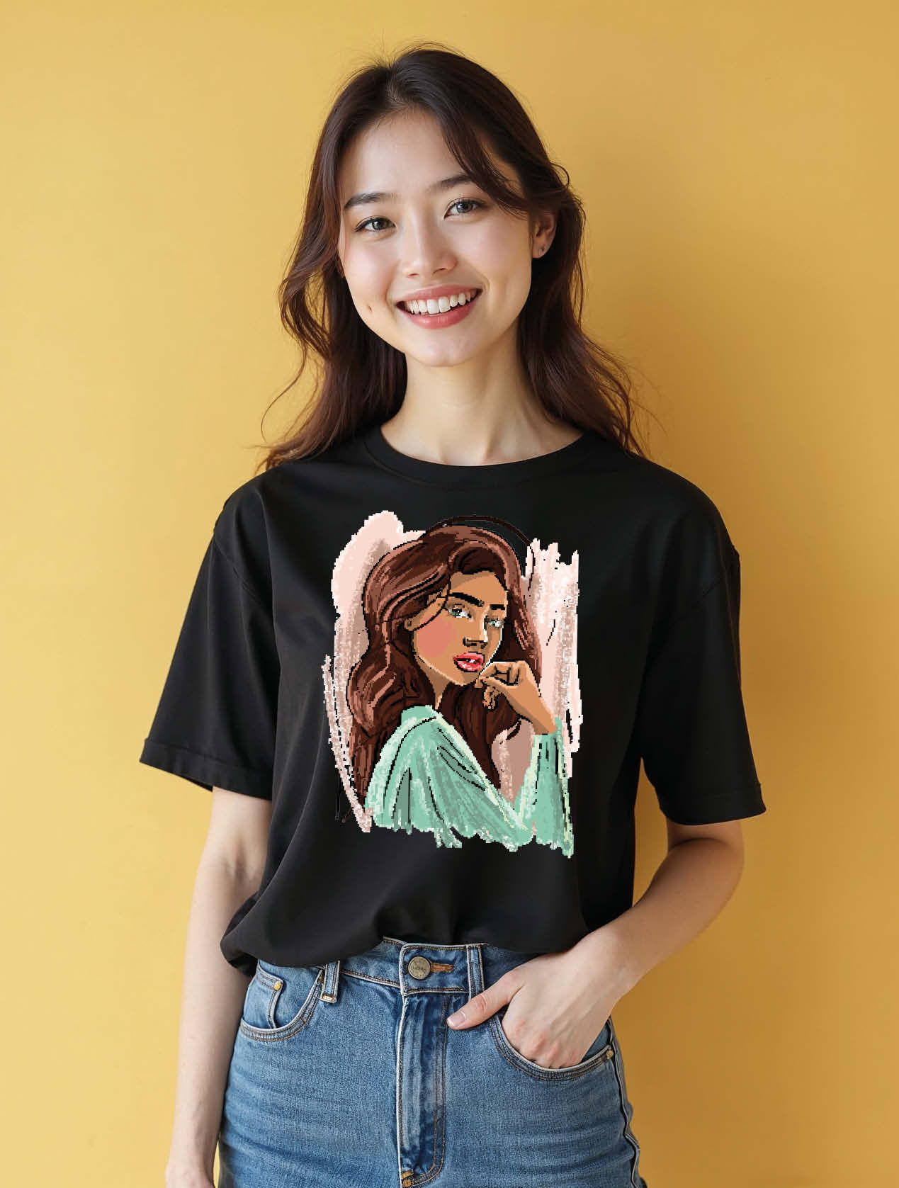 Halo Chic Women’s Printed Graphic Streetwear T-Shirt – Limited Stock