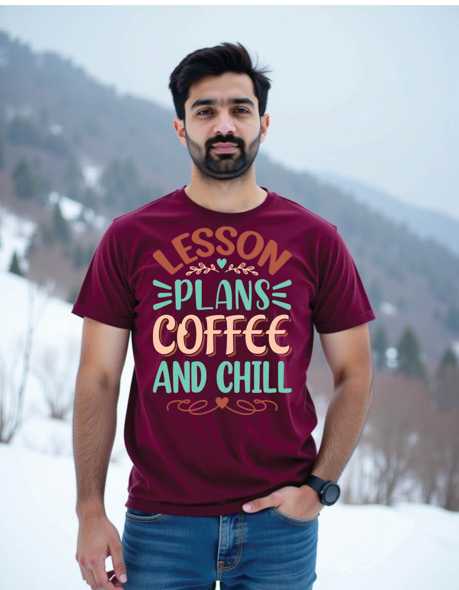 Thumbnail: lesson plans coffee chill coffee mens printed graphic t shirt
