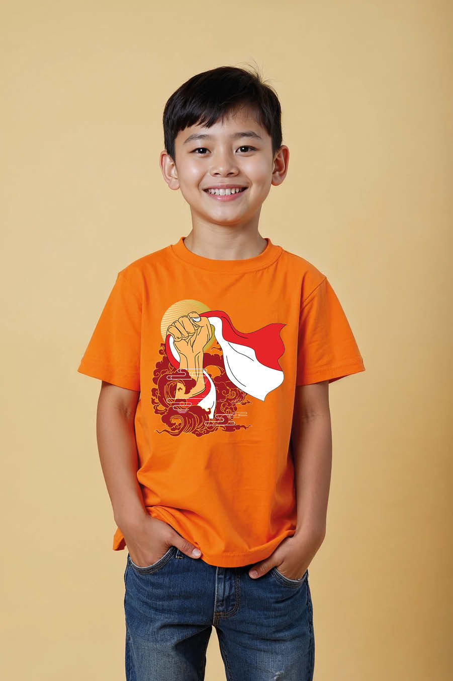 Thumbnail: Independence Power Graphic Tee Comfortable Trendy Printed Tee for Kids