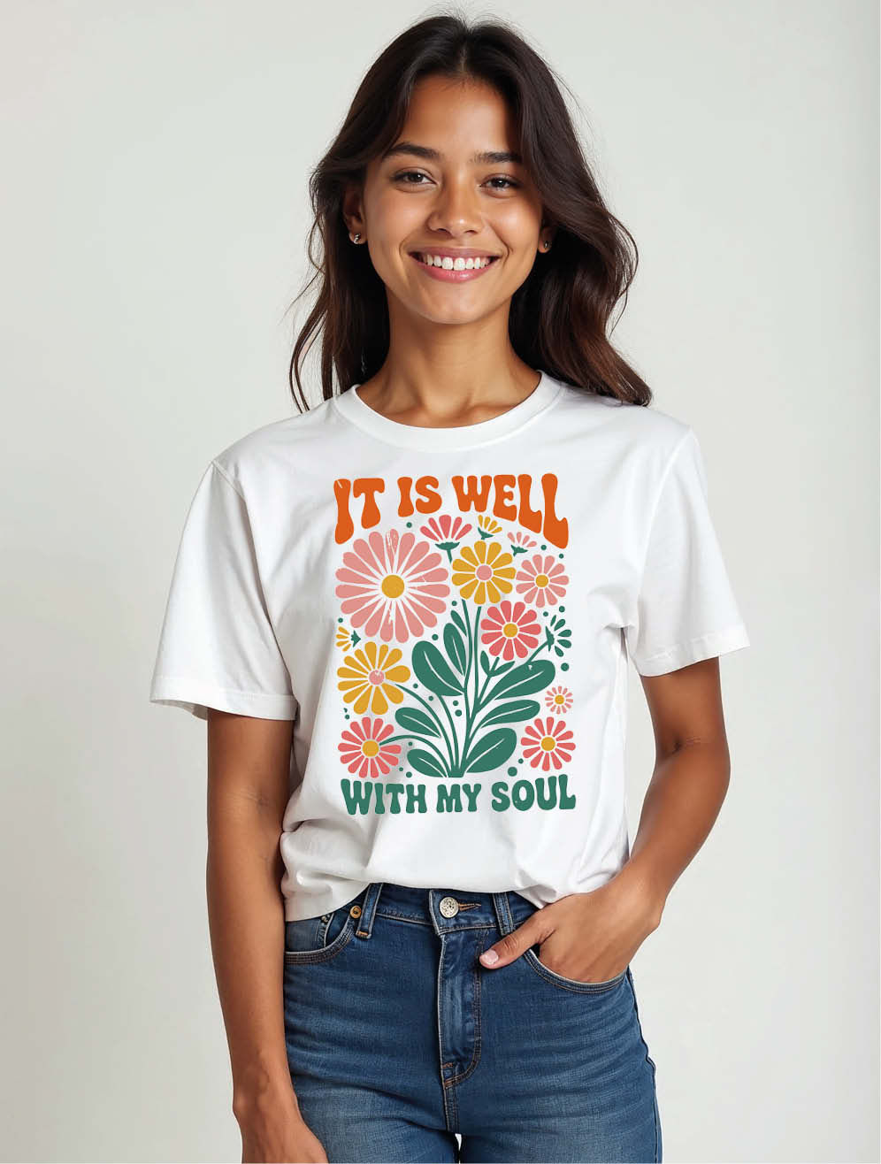 It is well with my soul Modern Women’s Graphic T-Shirt – Shop Now