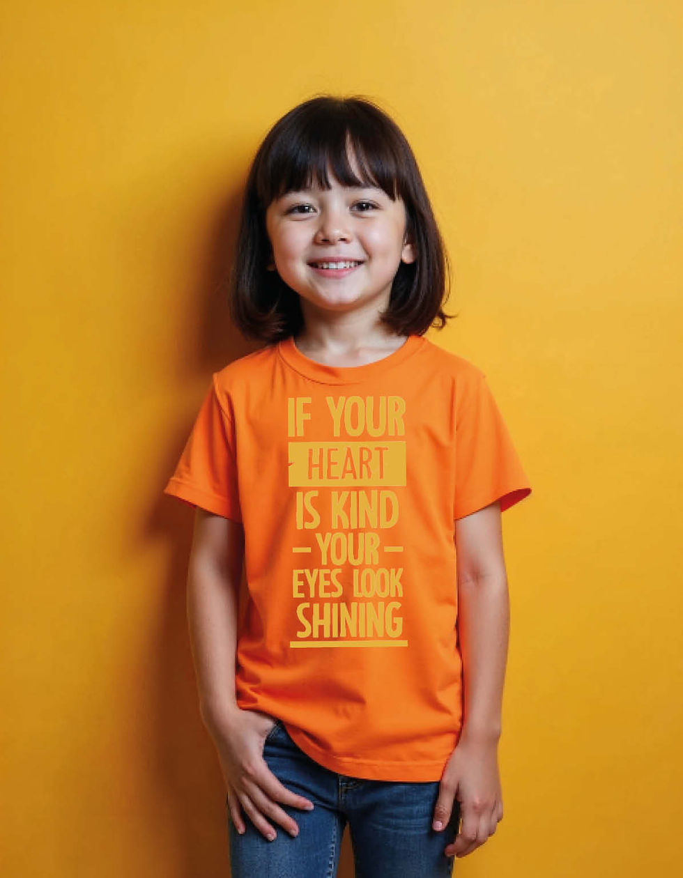 Thumbnail: if your heart is kind your eyes look shining  printed T-Shirt for All ages