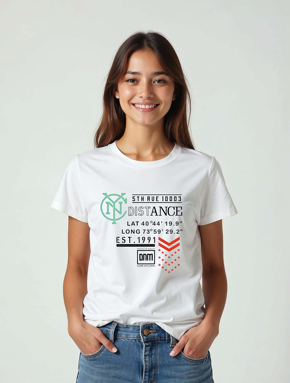 Thumbnail: NYC distance Stylish Women’s Printed Graphic Streetwear T-Shirt – Sale