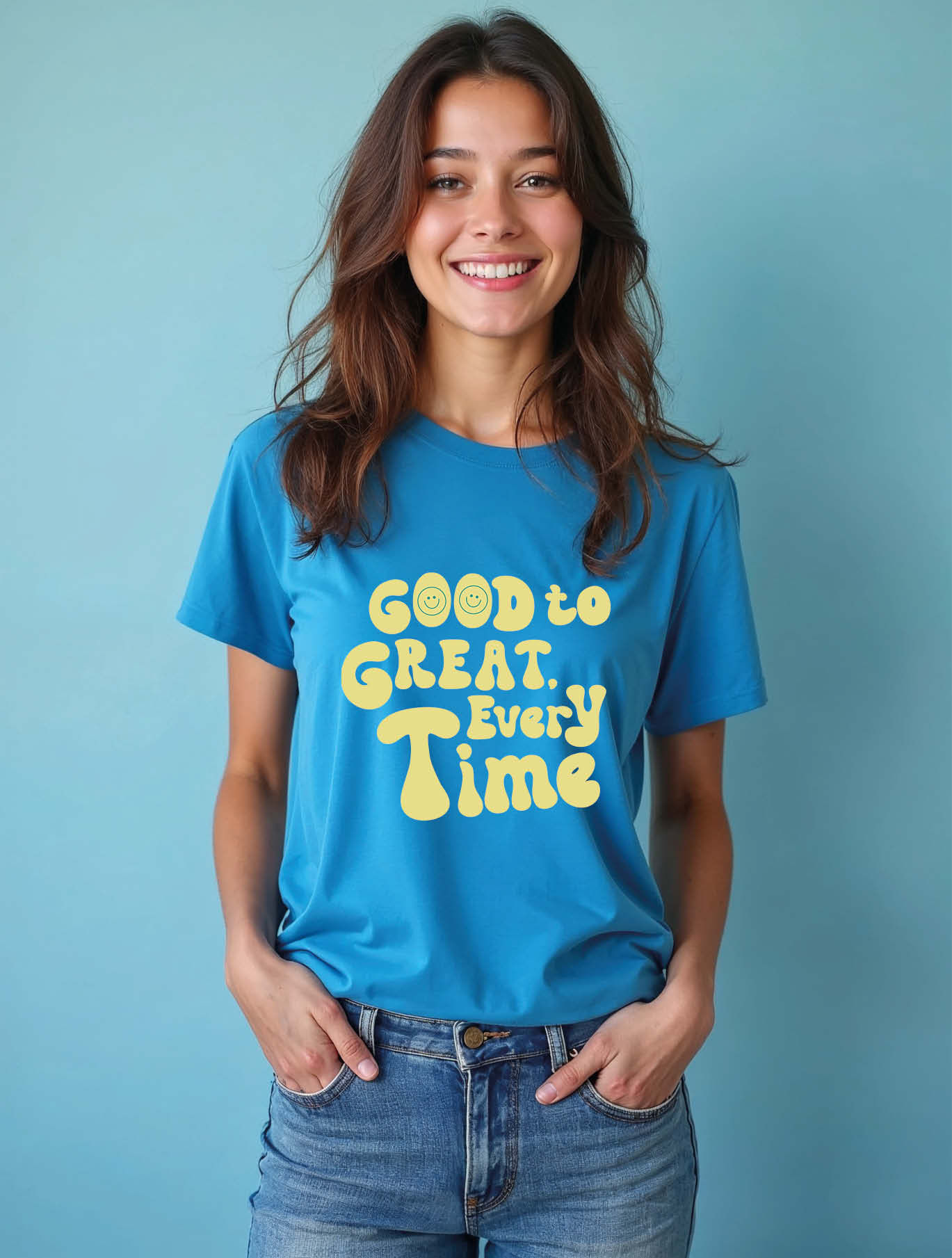 good to graeat every time Cool Women’s Printed T-Shirt – Shop Now
