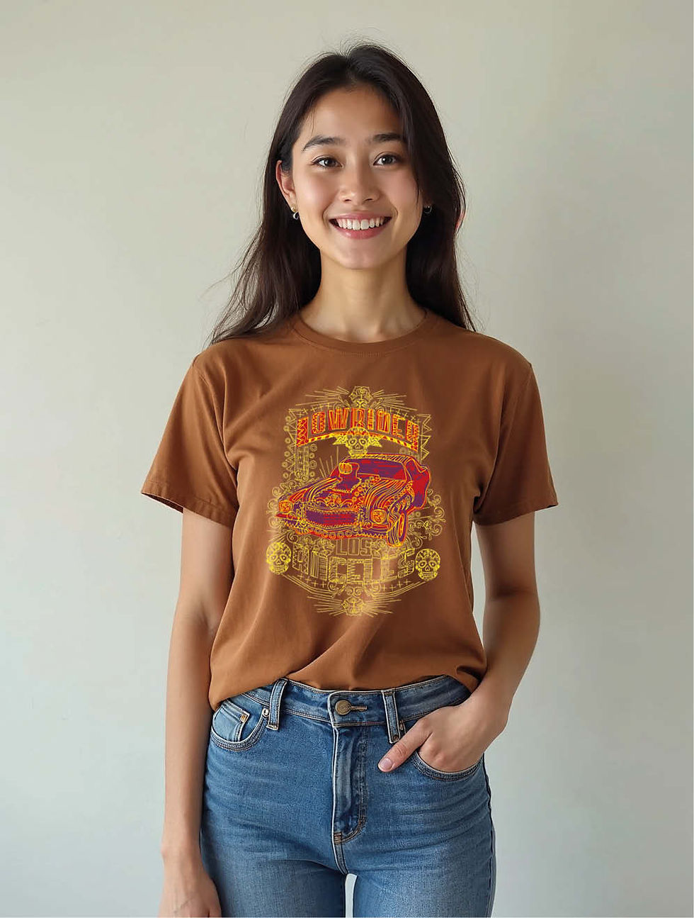 Thumbnail: Intricate Lowrider Bug Lowrider Attitude Casual Women’s Printed Graphic t shirt