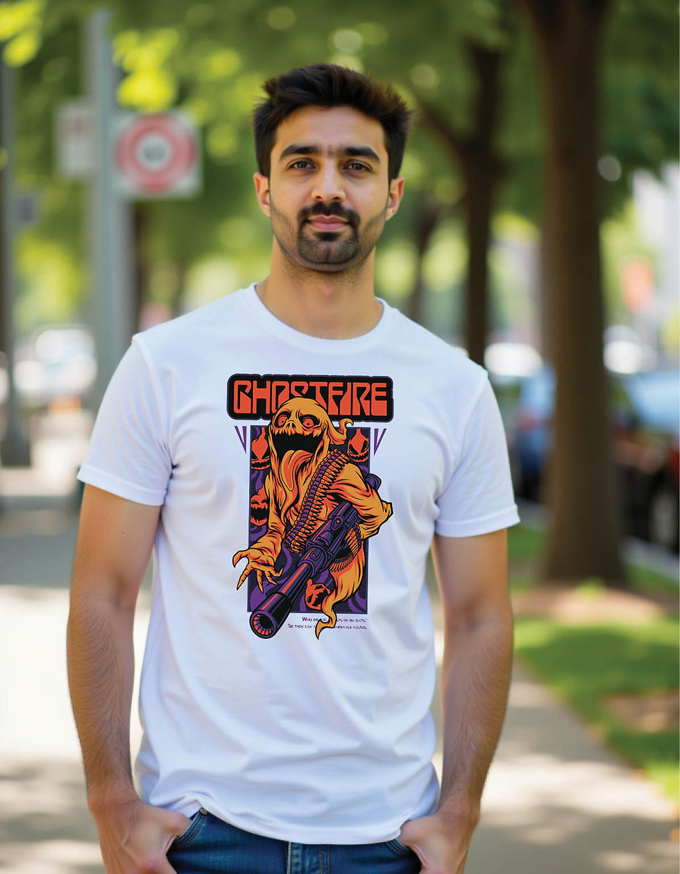 Thumbnail: scary halloween theme mens printed graphic t shirts